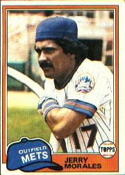 1981 Topps Baseball Cards      377     Jerry Morales